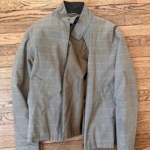 French Connection Beige khaki plaid Checkered Jacket